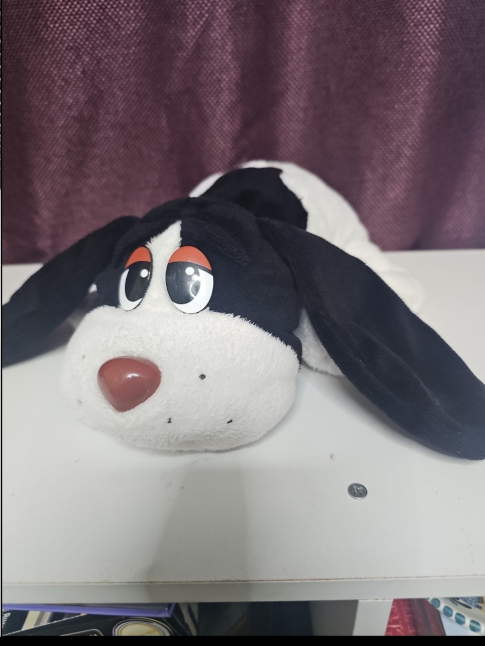Pound Puppies white black long ears